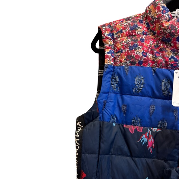 Desigual Multicolor Patterned Puffer Jacket/Vest Sz M - Picture 4 of 13
